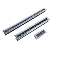 Lumière LED linéaire souterraine étanche IP67, corps en aluminium, façade en acier inoxydable, verre trempé, 36W, éclairage extérieur pour marches et allées