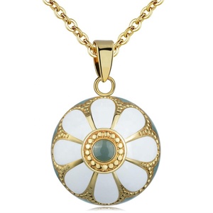 <span class=keywords><strong>Bola</strong></span> mexicain fleur harmonie <span class=keywords><strong>grossesse</strong></span> carillon <span class=keywords><strong>boule</strong></span> cloches bijoux pendentif collier - Product Image 1