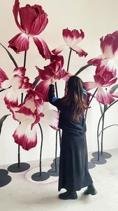 <span class=keywords><strong>Iris</strong></span> géant artificiel luxueux en papier pour arrangements de fête, mariage, décoration de vitrine, accessoires de centre commercial - Product Image 4