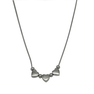 Collar de Cadena con Cuentas de Corazón de Plata Pura S925, Cadena de Serpiente Delicada para Mujer, Estilo Elegante - Product Image 4