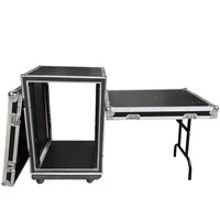 Flight case en aluminium 4U personnalisé, simple ou double couche, avec cadre, boîtier de scène vide pour amplificateur et table de mixage audio