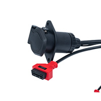 Nuevo Cable Adaptador de Diagnóstico OBD2 para Remolques ISO 7638 EBS Compatible con Bosch y Autel Autocom para Camiones y Vehículos con Sensor de Temperatura