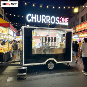 DOT CE Square Cart Galvanized Steel Body Full Kitchen For Frozen Yogurt Ice Cream Fast Food <b>Concession</b> <b>Trailer</b> - Product Image 1