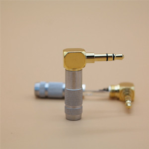 3.5mm Right Angle Audio Plug Male Gold Plated For <b>Earphone</b> Manufacturing <b>Adapter</b> - Product Image 2