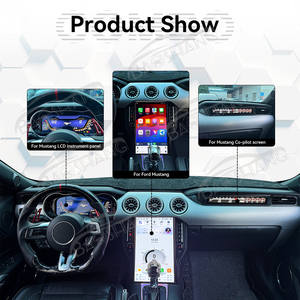 14,5 «CarPlay 12,3» цифровой кластер со вторым пилотным экраном для <span class=keywords><strong>Ford</strong></span> <span class=keywords><strong>Mustang</strong></span> 2015-2021 мультимедийный видеоплеер инструмент GPS-навигация - Product Image 3