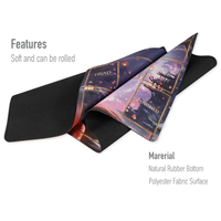 Tapis de souris personnalisé mignon imprimé de dessins animés, antidérapant, lavable, surface épaissie, tapis de bureau pour ordinateur et jeux