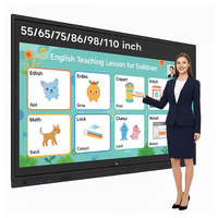 55/65/75/86/100 İnç 4K 20 Noktalı Dokunmatik İnteraktif Beyaz Tahta LCD Ekran Eğitim Sınıfları ve Toplantı Odaları için