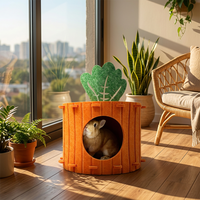Hamac pour chat suspendu en panneau acoustique 100% PET, lit pour chat de bureau, lit pour animal de compagnie en fibre de polyester respirante avec design antidérapant