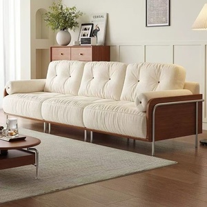 Canapé en chenille vintage français sur mesure, forme nuage, <span class=keywords><strong>housse</strong></span> amovible et lavable pour salon de luxe - Product Image 4