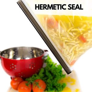Sacs de conservation alimentaire en silicone réutilisables sans BPA, de qualité alimentaire, avec fermeture éclair, pour congélateur, sacs et contenants alimentaires en silicone à fermeture éclair, autoportants - Product Image 3