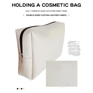 Estuche Profesional para Brochas de Maquillaje, Bolsa de Cosméticos de PU Blanca, Impermeable, para Viaje, para Mujer, de Fábrica con Certificación BSCI - Product Image 2