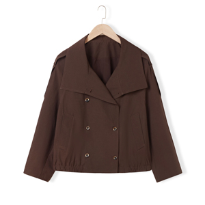 Manteau <span class=keywords><strong>trench</strong></span> ample pour femme, style coréen européen, automne, double boutonnage, écologique, doux, design exquis, respirant - Product Image 4