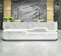 Mostrador de Recepción Moderno y Minimalista de Alta Resistencia y Peso Ligero, Barra Curva de Lujo para Salón de Belleza, Muebles Pequeños para Oficina