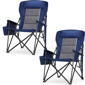 Chaises <span class=keywords><strong>de</strong></span> <span class=keywords><strong>camping</strong></span> et <span class=keywords><strong>de</strong></span> pique-nique surdimensionnées, robustes, capacité 500 lb, dossier haut <span class=keywords><strong>de</strong></span> 29,52 pouces, design pliable portable, porte-gobelet, poche latérale - Product Image 1