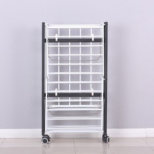 JANKO Séchoir à linge extensible à 2 niveaux, gain de place, pour séchage intérieur des vêtements avec roulettes - Product Image 6