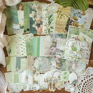 100 pièces/paquet, feuilles détachées, série postale rustique, carnet vintage, matériel de décoration DIY, fond de page - Product Image 2