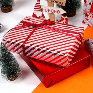 Papel de regalo de estrella de Navidad desechable de nuevo diseño 43x300cm embalaje metálico virgen de silicona recubierto en rollo - Product Image 5