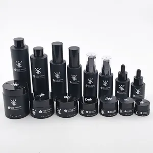 Matte Frosted 15 30 50 100 120 Ml Perfume Spray Serum Dropper Lotion Pump Glass Bottle 30g 50g 100g Cosmetic Jar