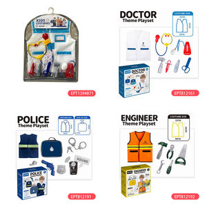 子供のための医療服と機器のおもちゃ女の子が遊ぶふりをするおもちゃ警察医師歯科医キットセットギフト - Product Image 5