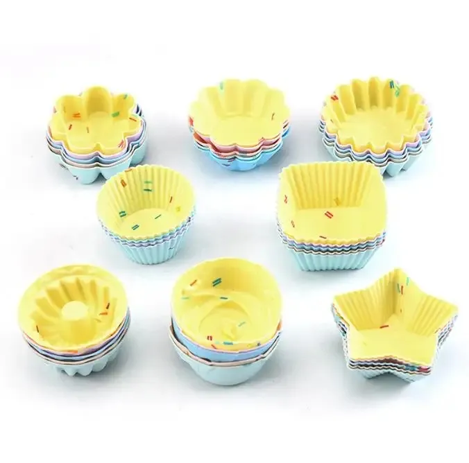 Individueller flexibler Blumenkuchen Silikonformen Backen für Fondant Cupcake Pudding