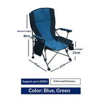 Chaise pliante portable Horseshoe Chair pour la plage, la pêche, le camping, le barbecue, les loisirs, le croquis, en tissu Oxford