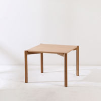 Meubles d'usine en gros, design nordique moderne, placage de chêne, bois naturel, table de salon, table basse carrée en bois