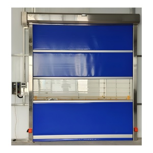 <span class=keywords><strong>Porte</strong></span> à enroulement en PVC isolée motorisée à grande vitesse, sur mesure pour usine, pour entrepôt industriel, hermétique, vente en gros - Product Image 2