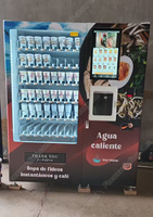 Dispensador de Fideos Calientes Grande con Máquina Expendedora de Comidas Rápida, Sistema de Pago con Monedas, Máquina Expendedora de Alimentos y Café