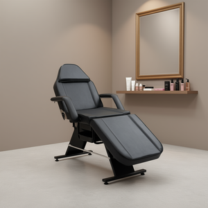 Silla hidráulica multiusos Db para salón con reposacabezas incorporado y dos bandejas para masajes faciales y uso en tatuajes - Product Image 2