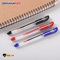 Stylos gel Genvana en gros, pointe ultra-fine, encre liquide gel, séchage rapide, transparents, 0,38 mm, pour le bureau et l'école