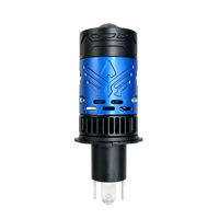 Ampoule de phare universelle H4 Mini Bi-LED avec lentille de projecteur, faisceau haut et bas, phare de moto P5 avec refroidissement par ventilateur pour moto, camion, SUV
