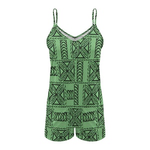 Popolare <span class=keywords><strong>Tuta</strong></span> Corta Estiva da Donna Hawaiana Casual con Scollo a V, Senza Maniche, Spalline Sottili, Vestibilità Ampia e Tasche 2026 - Product Image 4