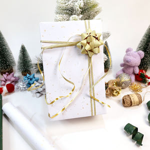 Venta al por mayor 80g papel Kraft de Navidad 43*300cm regalo embalaje personalizado de lujo rollo de papel de regalo - Product Image 5