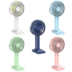 Mini Handheld Rechargeable Fan Portable Wearable Design Mobile <b>Phone</b> Holder <b>Table</b> Fan Plastic Material Car Outdoor Household Use - Product Image 2