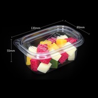 Boîte de rangement transparente en plastique multi-compartiments pour aliments pour animaux de compagnie, fruits, collations et desserts, avec charnières, pour boulangerie et supermarché