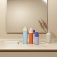 Flacon de sérum et de lotion pour soins de la peau rechargeable et écologique de 30 ml, 50 ml, 100 ml avec bouchon à vis en plastique PP, emballage cosmétique