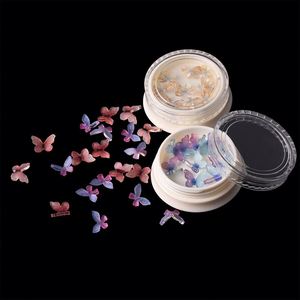 2024 Style chaud 10 pièces/pot 19 couleurs résine matériel Nail Art bricolage 3d papillon ongles breloques décoration papillon ongles conception - Product Image 3