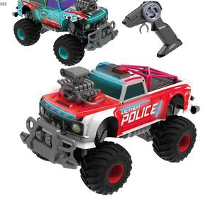 Coche de aventura todoterreno juguete 1:14 policía <span class=keywords><strong>ruedas</strong></span> grandes motor Jitter luz fría <span class=keywords><strong>camión</strong></span> de Control remoto para niño 2,4 GHz Rc Coche - Product Image 1