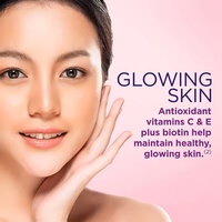 Vitamines pour cheveux, peau et ongles en forme de oursons gommeux, saveur fraise, à la biotine, pour la croissance des ongles et de la peau, prêtes à l'emploi en usine, durée de conservation de 2 ans, stock personnalisable