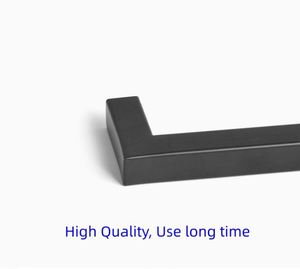 Modern Black Stainless Steel Durable Square <b>Cabinet</b> Door <b>Knob</b> Handle U-Shaped Extension YQ Brand Model ST002 Kitchen Hotel - Product Image 4