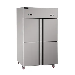 Industrial Commercial Hotel Fridge deep Freezer Chiller Price upright four doors refrigerators and freezers