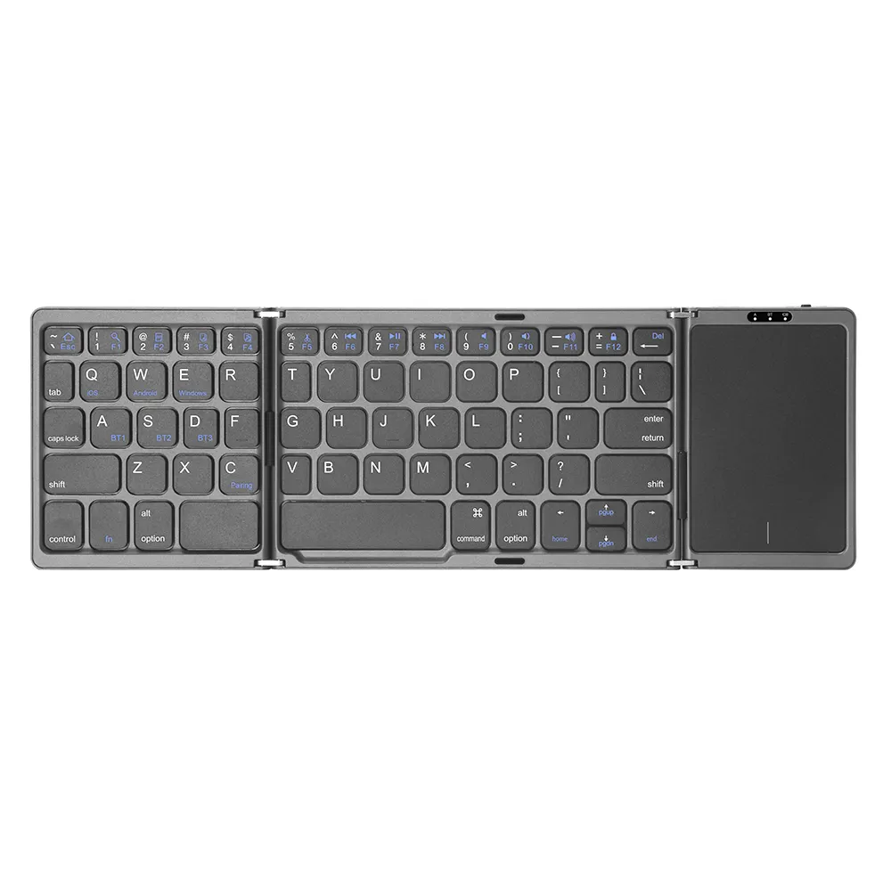 Wireless Black Layout Tragbare Promotion Faltbare Maus und Combo Pocket Faltbare Tastatur für Laptop Handy Pad 3 Gerät