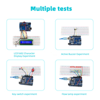 Kit de Componentes Electrónicos de la Mejor Calidad para Entusiastas, Paquete de Componentes UNO R3, Kit de Entrenamiento de Protoboard Analógico para Bricolaje