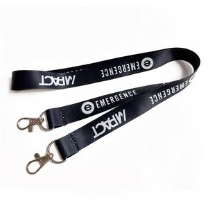 Manufacturer Cheap Custom <b>Polyester</b> <b>Lanyard</b> Printing Double Hook Id Card Holder <b>Lanyard</b> for Exhibition - Product Image 3