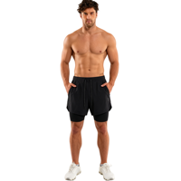 Shorts de sport personnalisés en gros pour hommes – Nylon et Spandex, coupe ajustée, décontractés