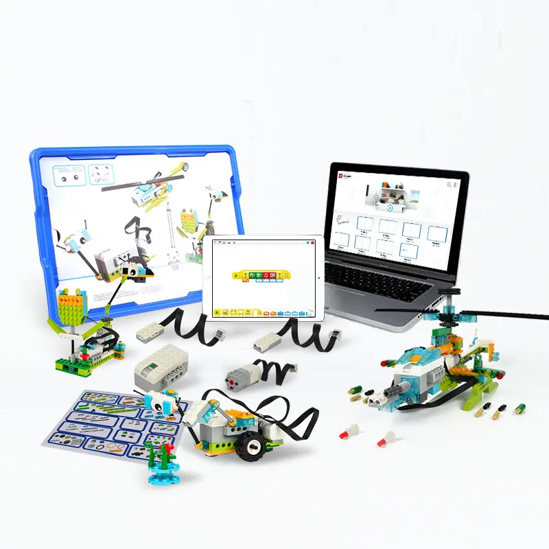 ต้นกำเนิดโปรแกรมของเล่นหุ่นยนต์45300 DIY บล็อกชุดเด็กเกมการศึกษาชุดอิเล็กทรอนิกส์ของเล่น WEDO 2.0