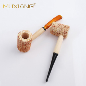 MUXIANG Tobacco Pipe Bent Type With Corn Cob Mouthpiece For Smoking Pipes - Product Image 3