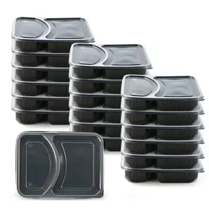 1200ml Portable Food Grade Meal Prep Containers Factory Selling Washable Food Takeout Container Compartmental Carryout Boxes