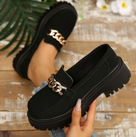 Vente en gros usine – Nouveauté été 2025 – Mocassins Mary Jane grande taille pour femme, à enfiler, à bout rond et semelle épaisse