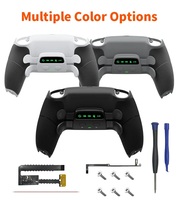 Kit de Remappage Charm Focus avec Palettes Arrières Programmables, Accessoire de Boutons Arrières, 4 Boutons Arrières, Poignée Caoutchoutée pour Manette PS5 Dualsense